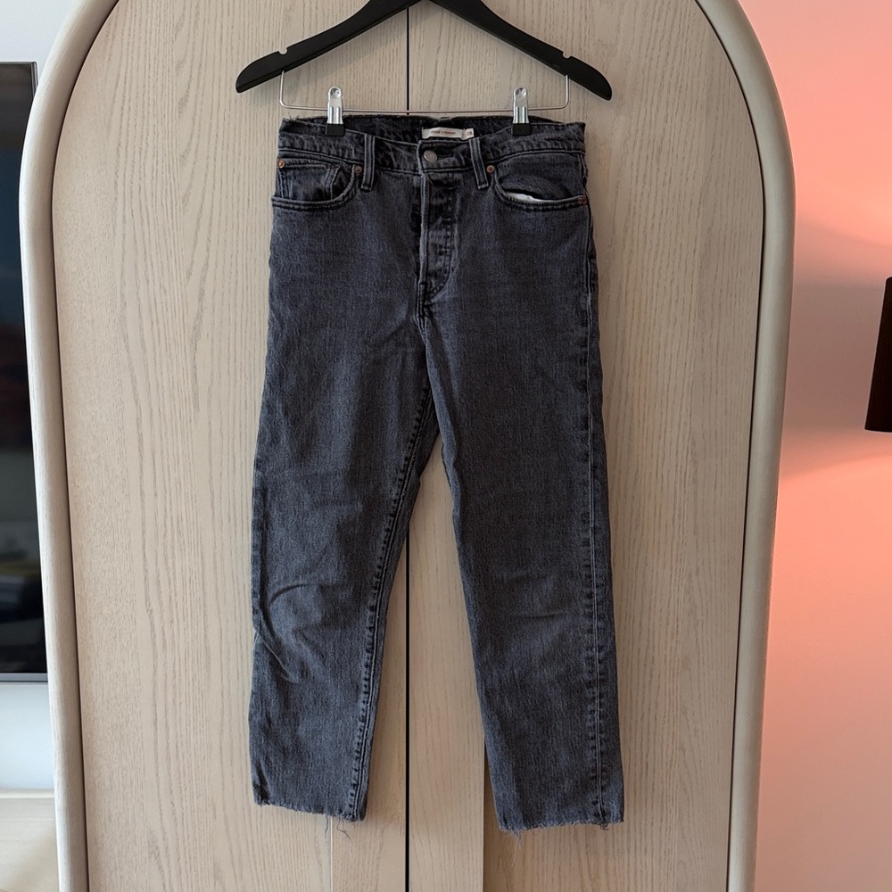 Levi's Dark Gray Straight Jeans